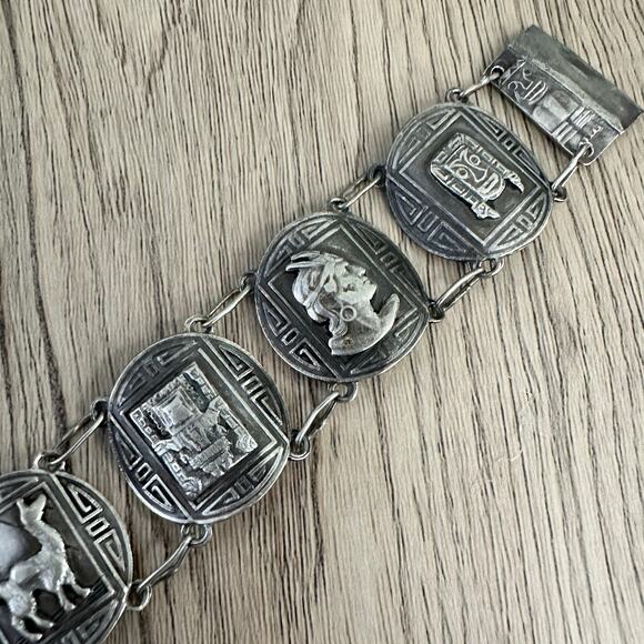 Vintage 900 Silver Industria Peruana Bracelet - Picture 6 of 11